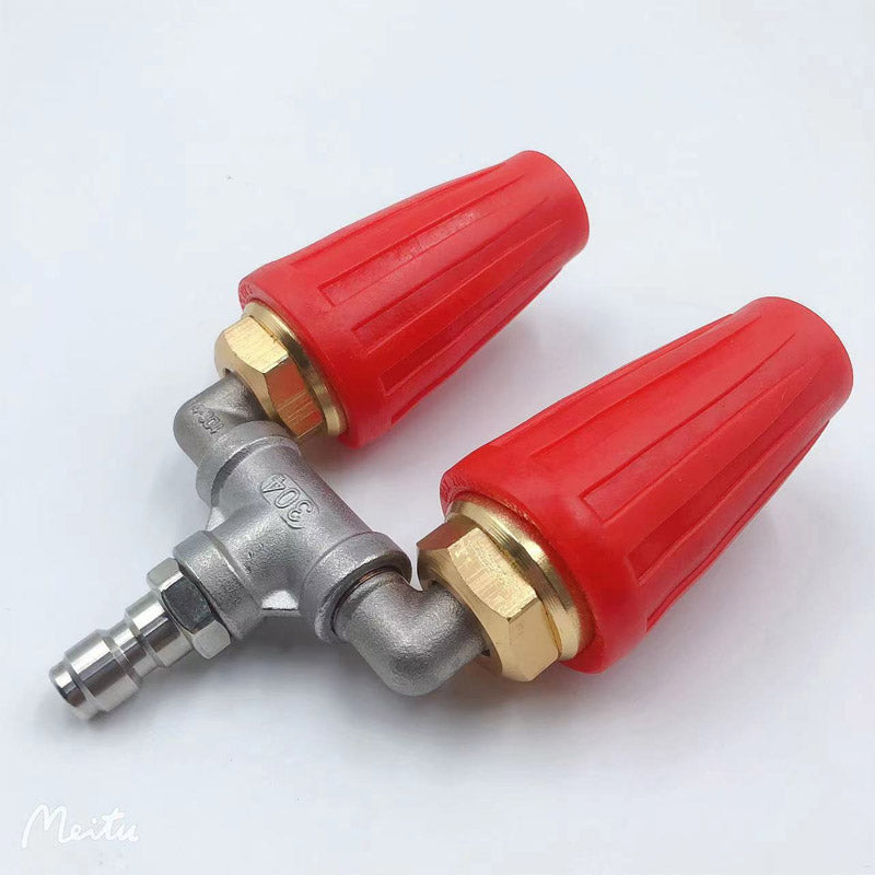 🚿 Boquilla Turbo de Acero Inoxidable – Limpieza Potente para Terrazas, Autos y Fachadas 🏡🚗✨
