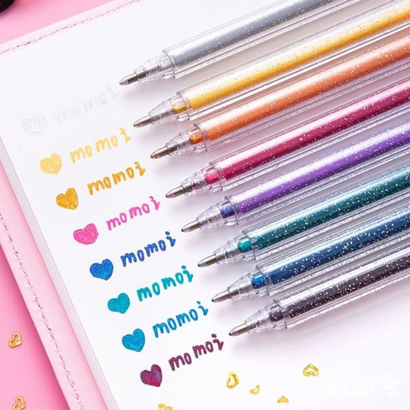 🎨 Set de Bolígrafos de Gel con Purpurina – Colores Brillantes y Creativos para tus Proyectos ✍️✨