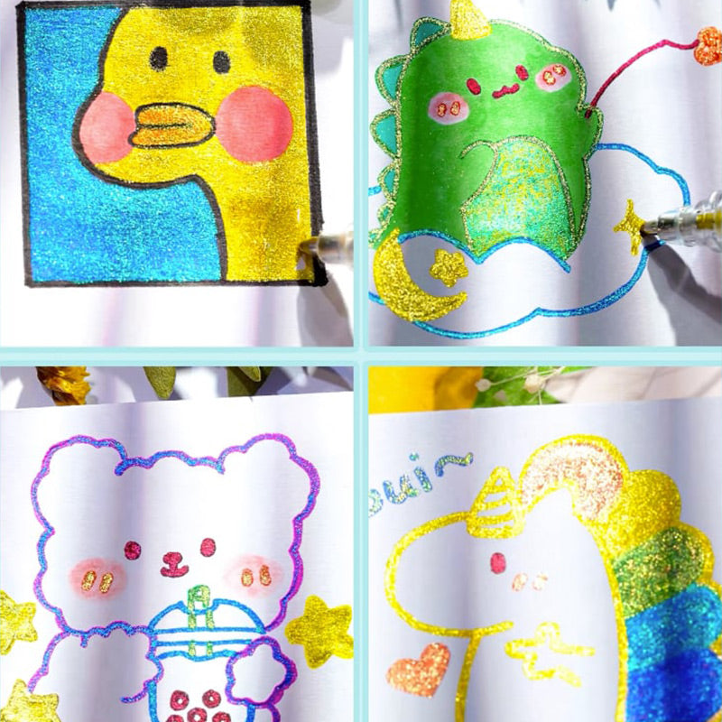 🎨 Set de Bolígrafos de Gel con Purpurina – Colores Brillantes y Creativos para tus Proyectos ✍️✨