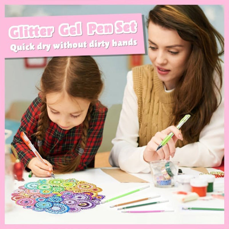 🎨 Set de Bolígrafos de Gel con Purpurina – Colores Brillantes y Creativos para tus Proyectos ✍️✨