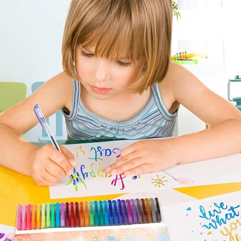 🎨 Set de Bolígrafos de Gel con Purpurina – Colores Brillantes y Creativos para tus Proyectos ✍️✨