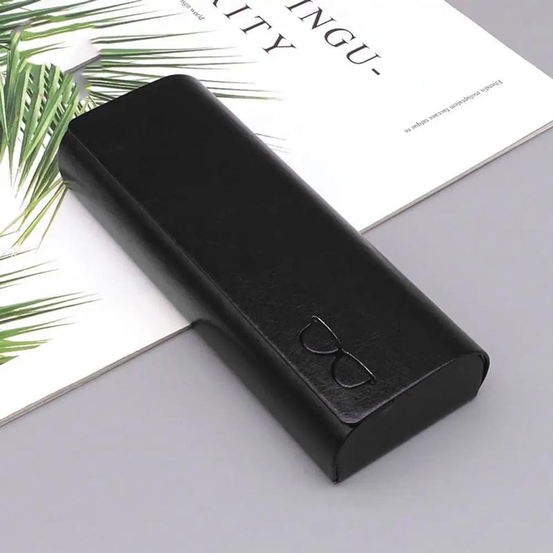 Estuche para gafas de cuero duro de alta calidad.