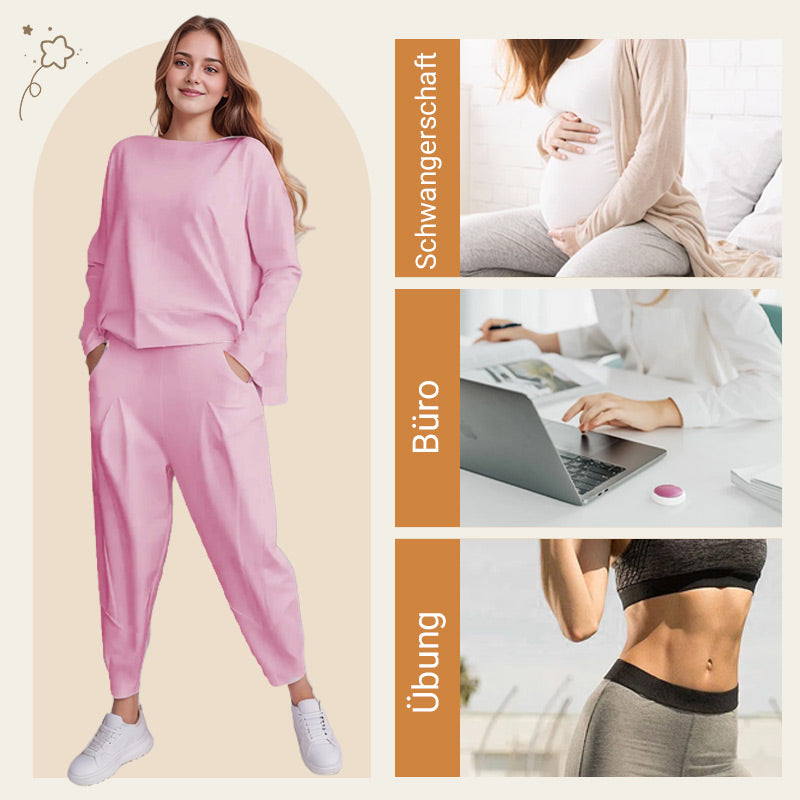 ✨👕🔥 Conjunto de 2 Piezas Mujer – Camiseta y Pantalón de Manga Larga con Cuello Redondo 💖 Estilo Casual y Moderno | 🌟 Comodidad Todo el Día | ⚡ Diseño Elegante y Versátil