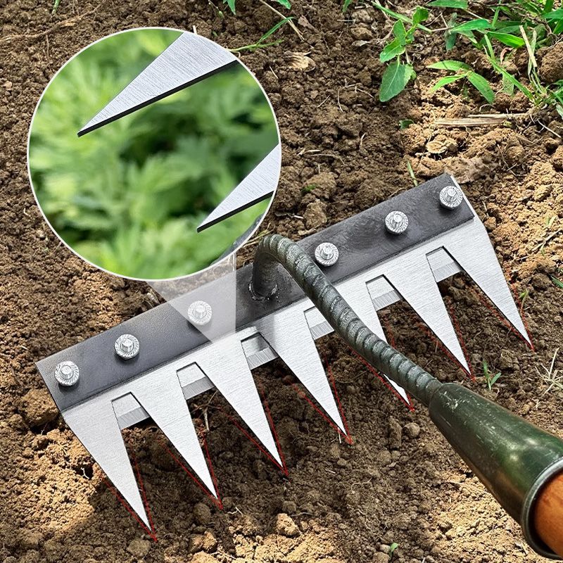 ⏰ ¡Oferta Limitada 50% OFF! 🌿 Rastrillos para Maleza 5/6/7/8 – Púas de Acero al Carbono, Mango Ergonómico y Eficaces para Quitar Malas Hierbas 🌱💪🏡