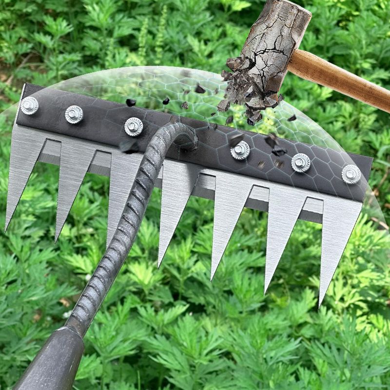 ⏰ ¡Oferta Limitada 50% OFF! 🌿 Rastrillos para Maleza 5/6/7/8 – Púas de Acero al Carbono, Mango Ergonómico y Eficaces para Quitar Malas Hierbas 🌱💪🏡