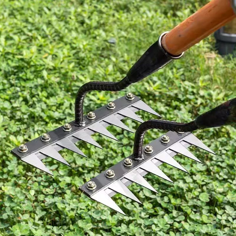 ⏰ ¡Oferta Limitada 50% OFF! 🌿 Rastrillos para Maleza 5/6/7/8 – Púas de Acero al Carbono, Mango Ergonómico y Eficaces para Quitar Malas Hierbas 🌱💪🏡