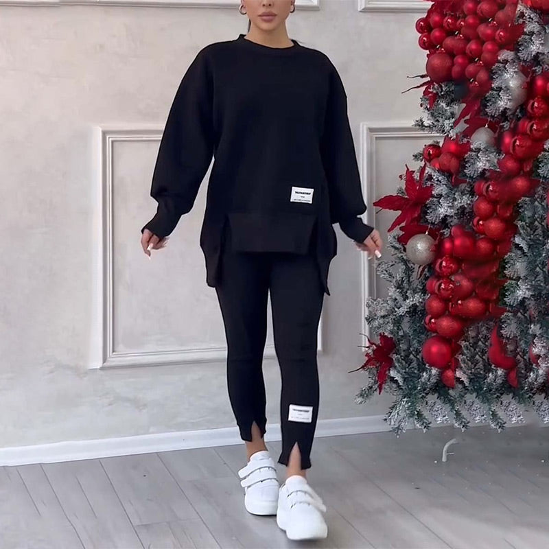 ✨👟 Conjunto Casual de Sudadera y Mallas para Mujer – Comodidad Moderna para Casa, Gym y Salidas Diarias 💖🔥