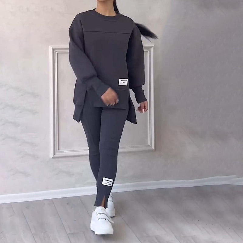 ✨👟 Conjunto Casual de Sudadera y Mallas para Mujer – Comodidad Moderna para Casa, Gym y Salidas Diarias 💖🔥