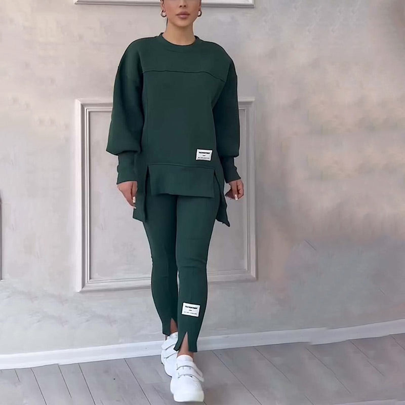 ✨👟 Conjunto Casual de Sudadera y Mallas para Mujer – Comodidad Moderna para Casa, Gym y Salidas Diarias 💖🔥