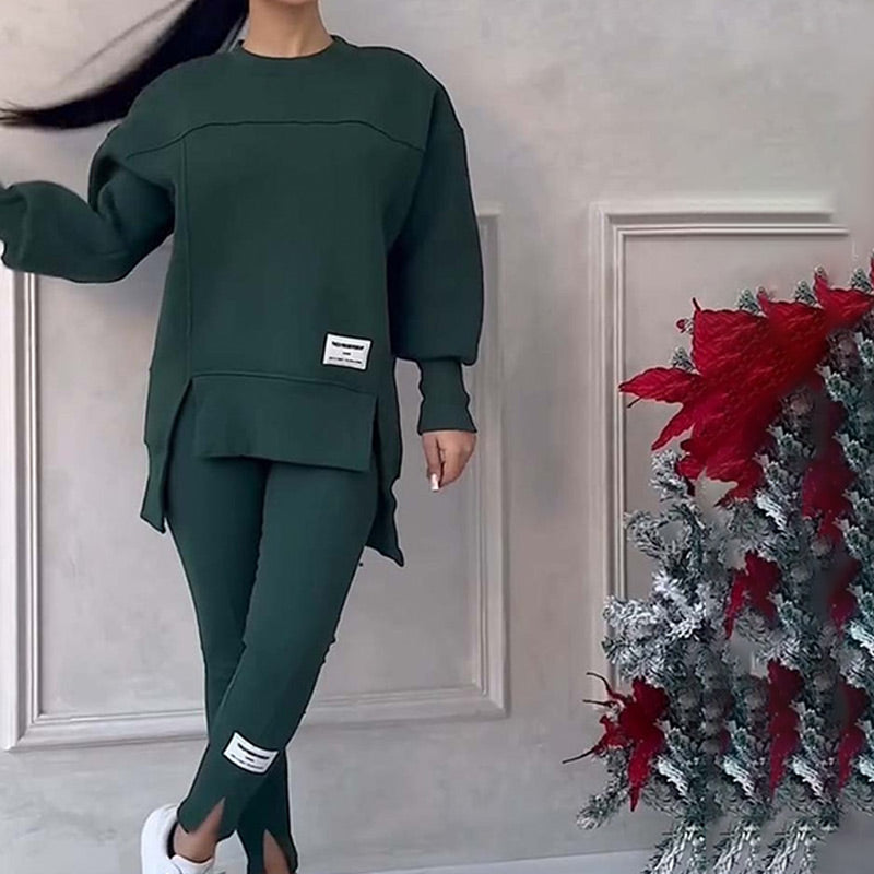 ✨👟 Conjunto Casual de Sudadera y Mallas para Mujer – Comodidad Moderna para Casa, Gym y Salidas Diarias 💖🔥