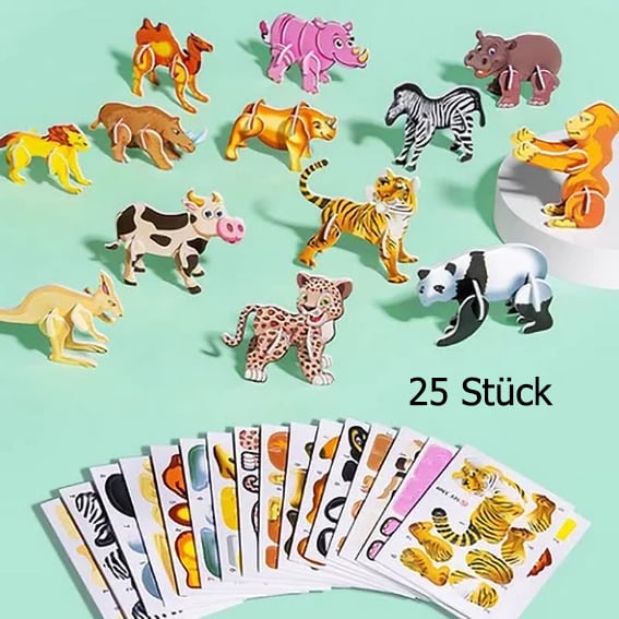 🔥 50% DE DESCUENTO 🔥 Rompecabezas 3D de Dibujos Animados para Niños (25 Piezas) – Diversión y Aprendizaje en Cada Pieza 🧩✨