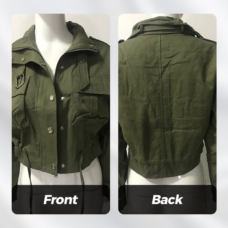⏰ ¡Oferta Limitada 50% OFF! 🧥 Chaqueta con Cuello Alto – Botones a Presión, Cordón Ajustable y Bolsillos, Estilo y Comodidad para Cualquier Ocasión ✨🌿