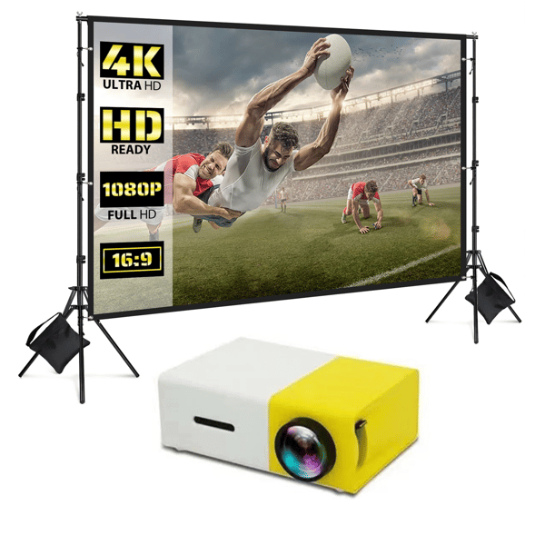 🎬✨ ¡OFERTA 50% OFF! Pantalla de Proyección Portátil – Cine en Casa
