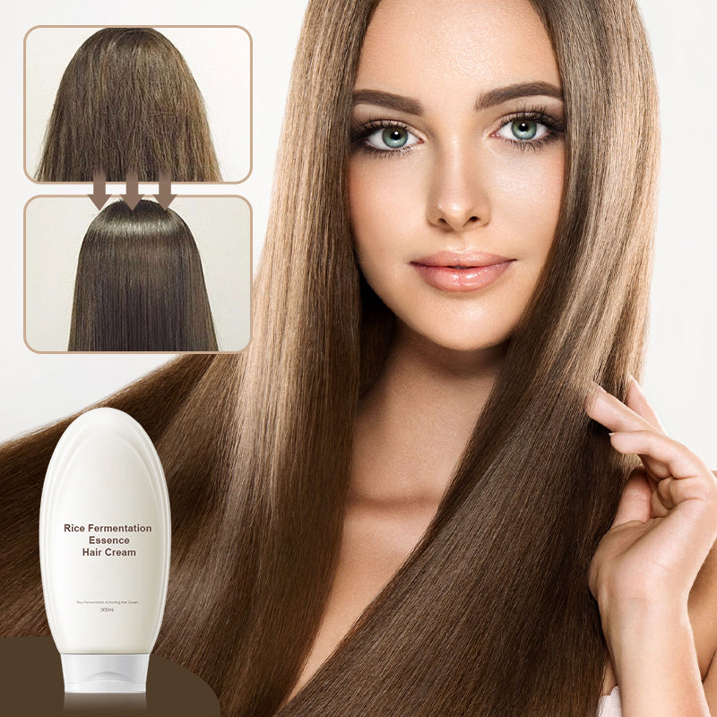 🌾 Crema Capilar con Esencia de Fermentación de Arroz – Nutrición y Brillo Natural para el Cabello ✨💆‍♀️