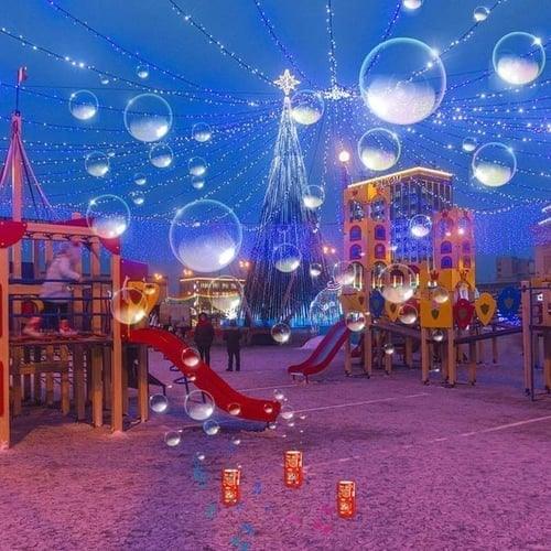 🎉 ¡Feliz Año Nuevo! 🎆 Máquina de Burbujas Iluminada – Diversión y Magia para Toda la Familia ✨🫧