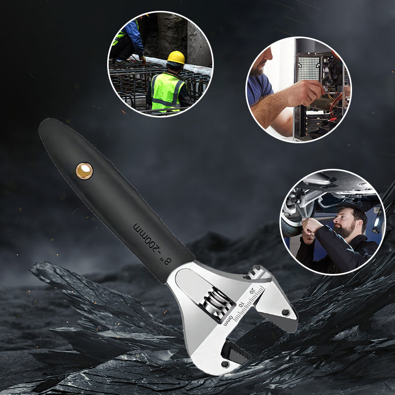 ⏰🔥 ¡Oferta Especial 50% OFF! 🔧 Llave Ajustable de Carraca Multifuncional – Boca Ancha y Máxima Versatilidad ⚡✨