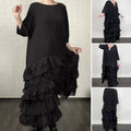 ✨💃 Vestido Fluido Oversize con Volantes y Capas – Elegante, Cómodo y Perfecto para Cualquier Ocasión