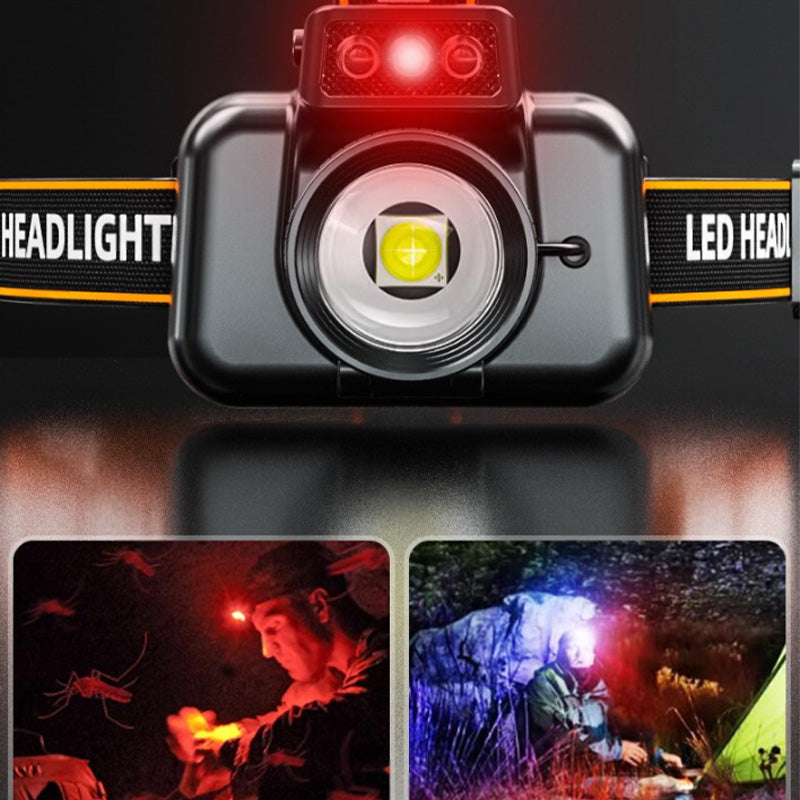 🔦 Linterna Frontal Potente – Luz Brillante y Vida Útil Ultrarlarga, Ideal para Aventuras y Trabajo ✨🏕️