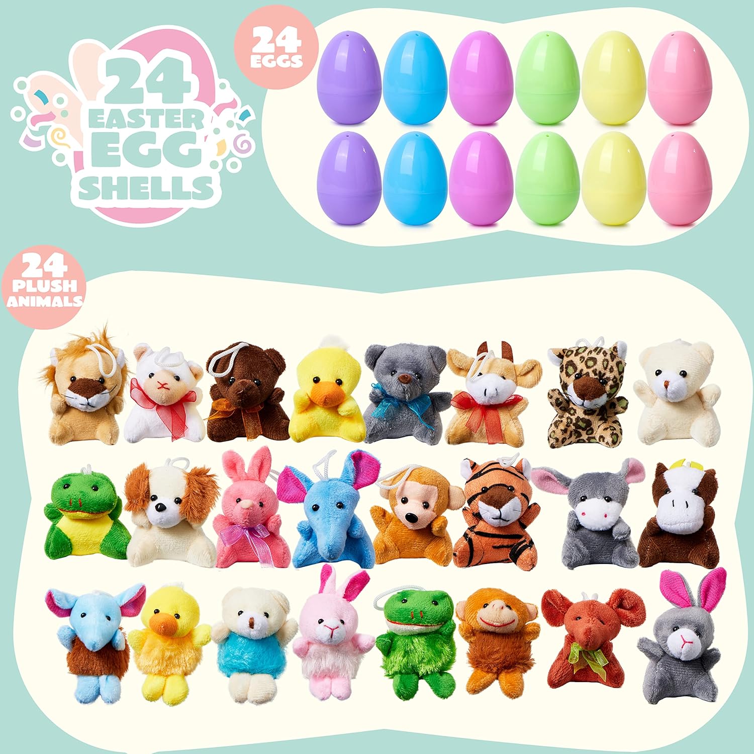 🐣✨ Huevos de Pascua Juguetes Blandos Precargados de Crecimiento Lento (12/24 Piezas) – Diversión y Sorpresas para Todos los Niños 🐰💖