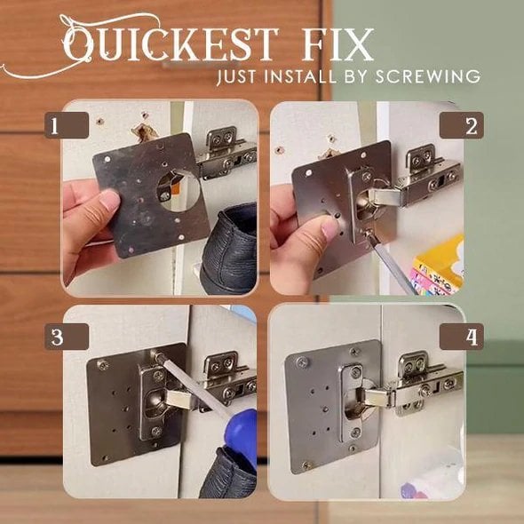 🛠️🚪 Kit de Reparación de Bisagras Reforzado – Puertas Firmes como Nuevas 🔩✨