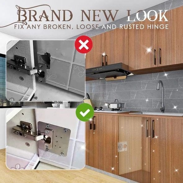 🛠️🚪 Kit de Reparación de Bisagras Reforzado – Puertas Firmes como Nuevas 🔩✨