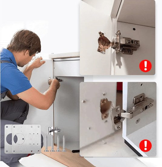 🛠️🚪 Kit de Reparación de Bisagras Reforzado – Puertas Firmes como Nuevas 🔩✨