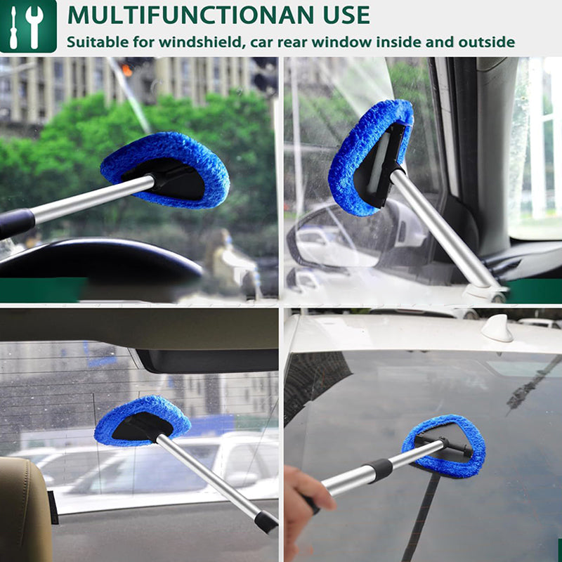 🚘💦 ¡50% OFF + Compra 2 y Lleva 1 Gratis! Kit de Limpieza para Parabrisas – Mango Extensible y Cabezal Giratorio 180°