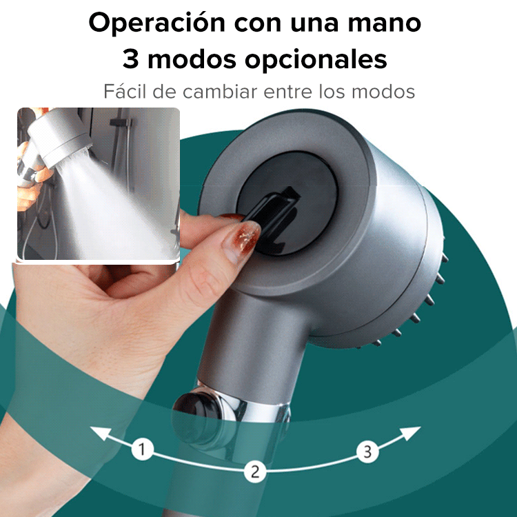 🚿✨ ¡50% DE DESCUENTO! Cabezal de Ducha Multifuncional 💆‍♂️ Ajuste con un Solo Botón + Masaje Alemán 🇩🇪💦