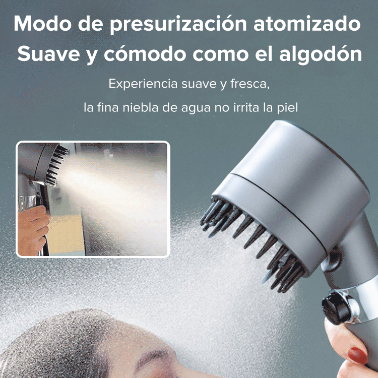 🚿✨ ¡50% DE DESCUENTO! Cabezal de Ducha Multifuncional 💆‍♂️ Ajuste con un Solo Botón + Masaje Alemán 🇩🇪💦