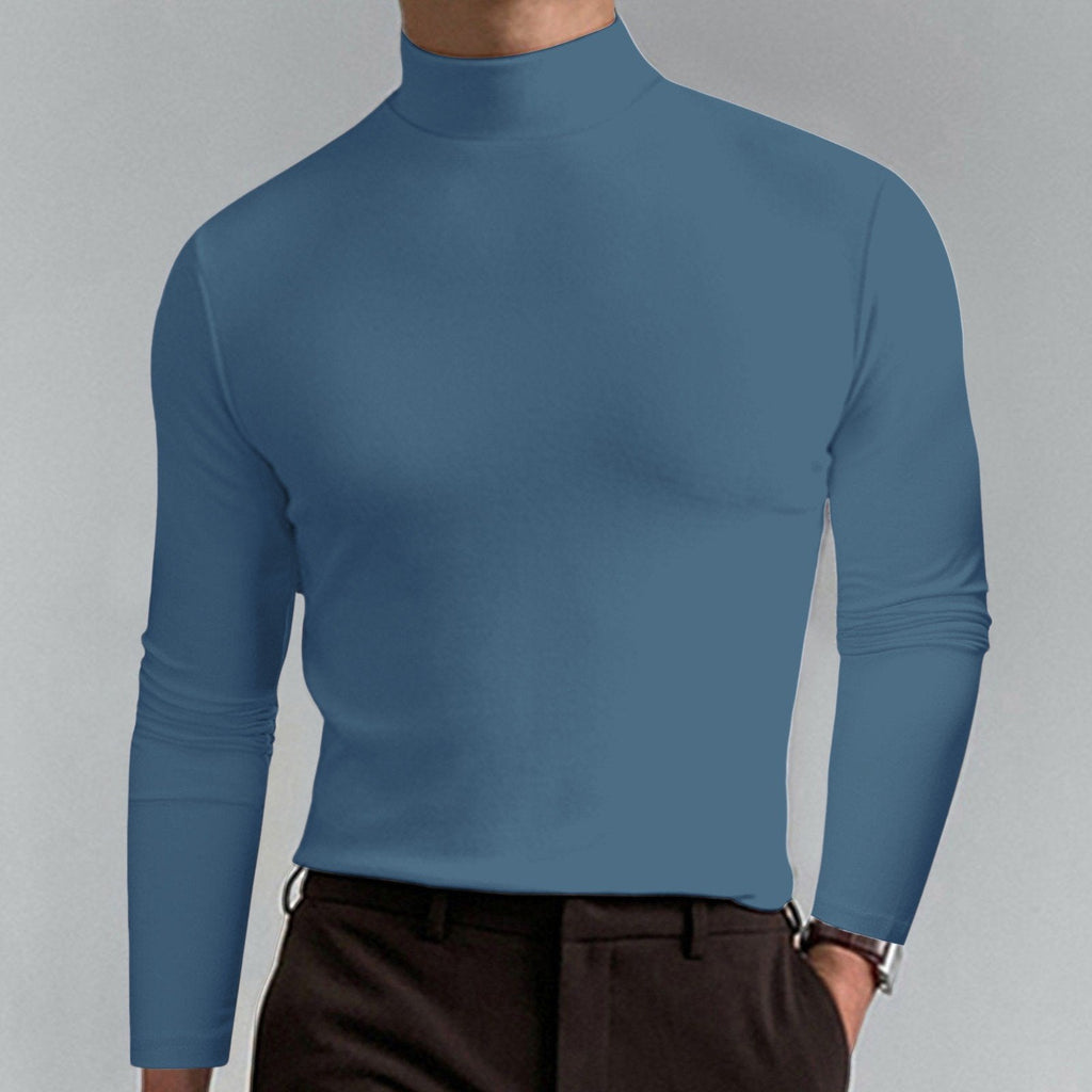 👕🔥 Camiseta Interior de Cuello Alto para Hombre – Suave, Elástica y Transpirable para Máxima Comodidad Todo el Día 💪✨