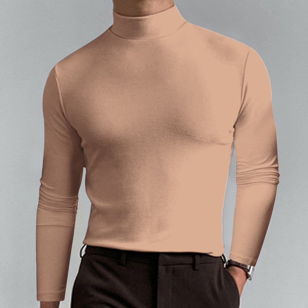 👕🔥 Camiseta Interior de Cuello Alto para Hombre – Suave, Elástica y Transpirable para Máxima Comodidad Todo el Día 💪✨