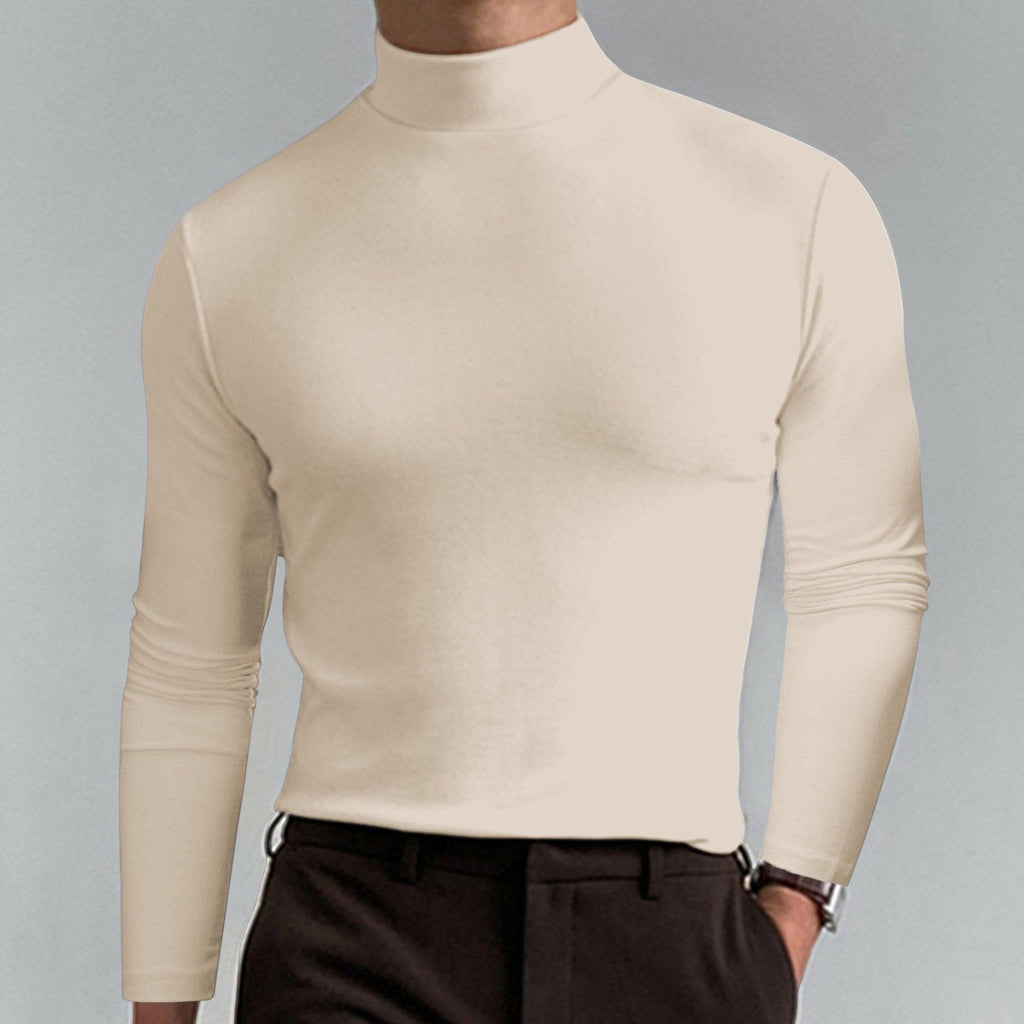 👕🔥 Camiseta Interior de Cuello Alto para Hombre – Suave, Elástica y Transpirable para Máxima Comodidad Todo el Día 💪✨