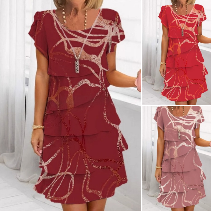 👗 Vestido Elegante de Moda para Mujer – Detalles con Volantes, Estilo Sofisticado y Femenino ✨🌸