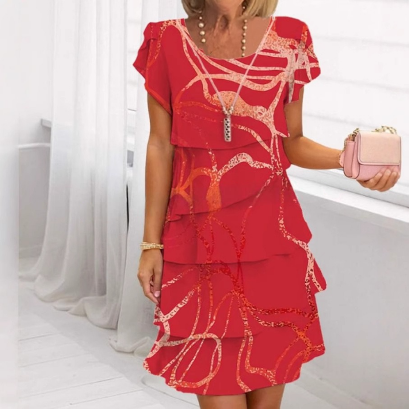 👗 Vestido Elegante de Moda para Mujer – Detalles con Volantes, Estilo Sofisticado y Femenino ✨🌸