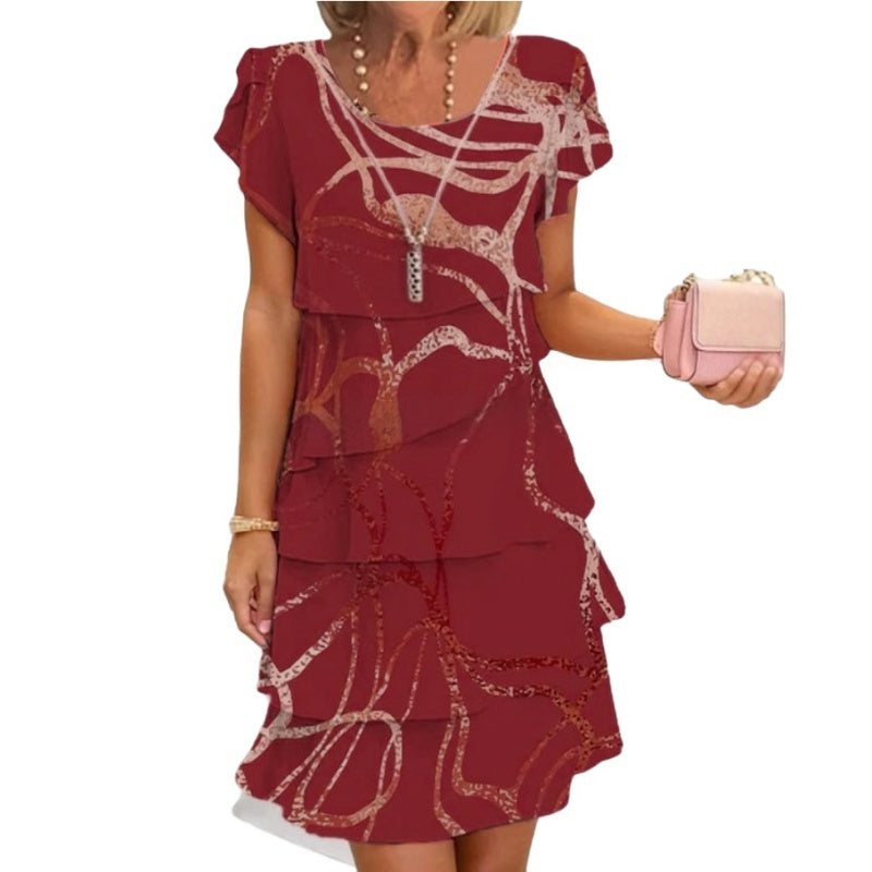 👗 Vestido Elegante de Moda para Mujer – Detalles con Volantes, Estilo Sofisticado y Femenino ✨🌸