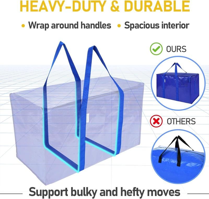 🔥 ¡50% DE DESCUENTO! 🔥 🏠 Bolsa XL Multifuncional Ultra Resistente para Almacenamiento y Mudanzas 🧳✨ – Gran Capacidad, Plegable y Fácil de Transportar