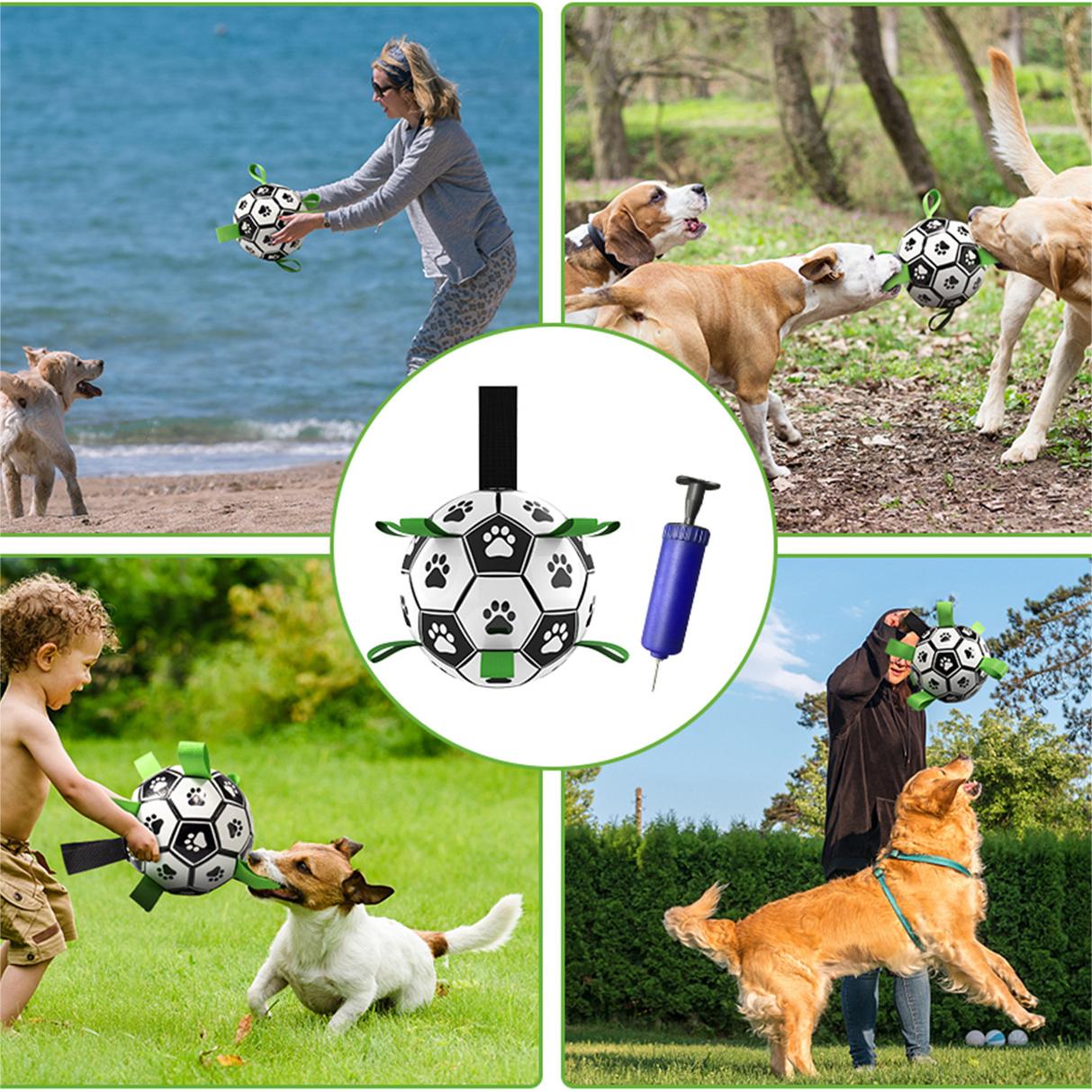 🐕⚽ Juguete de Fútbol Interactivo para Perros – Resistente, Divertido y Perfecto para Jugar al Aire Libre 🎉🐾✨