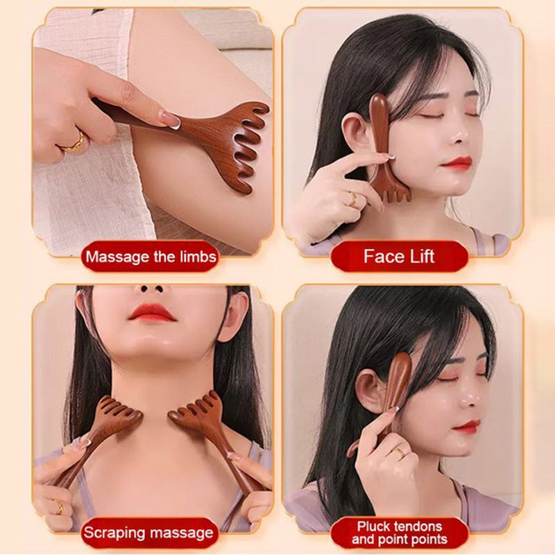 💆‍♀️✨ Peine de Masaje de Seis Garras – Relajación Profunda y Estimulación del Cuero Cabelludo