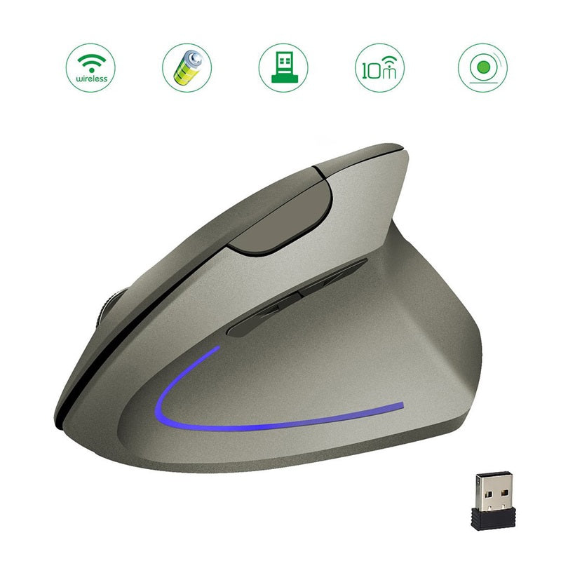 ⏰ÚLTIMO DÍA - 50% de descuento🖱️✨Ratón óptico vertical ergonómico inalámbrico recargable por USB