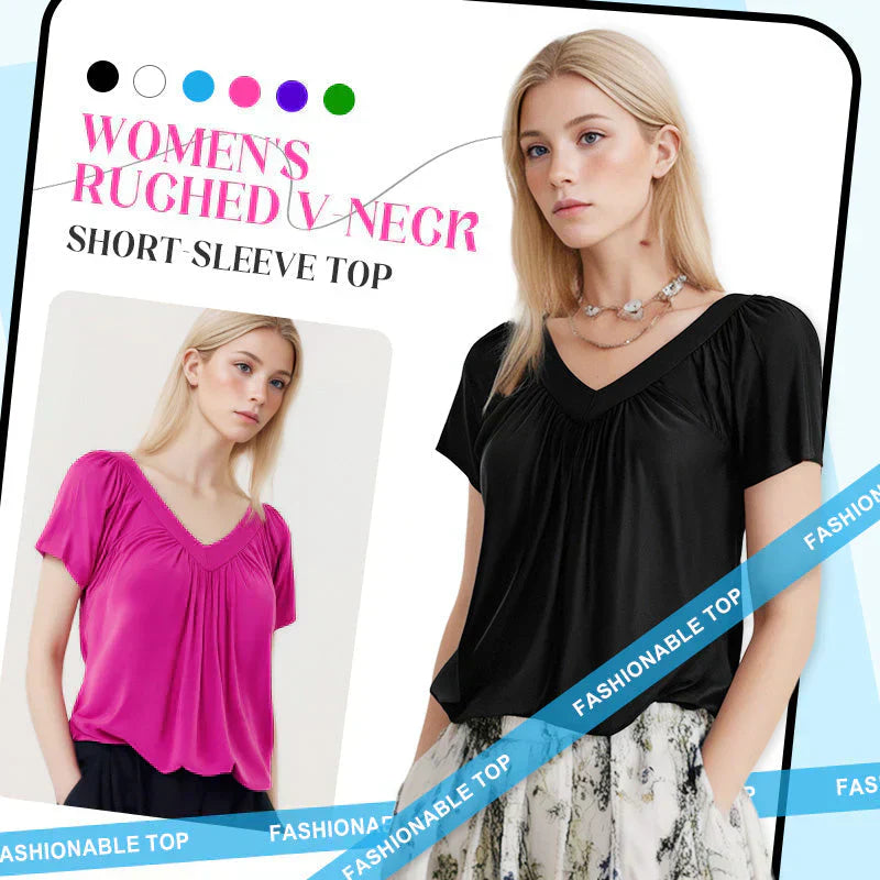 ⏰🔥 ¡50% DE DESCUENTO POR TIEMPO LIMITADO! 🌸 Camiseta Casual de Mujer Dokotoo – Manga Corta, Cuello en V y Ajuste Holgado para un Verano Fresco y Cómodo ☀️💖