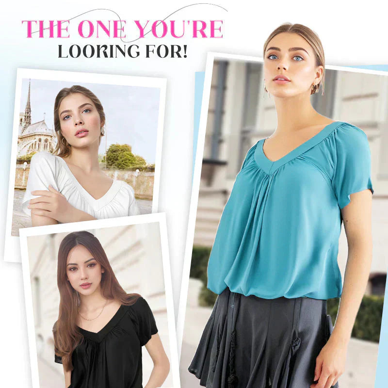 ⏰🔥 ¡50% DE DESCUENTO POR TIEMPO LIMITADO! 🌸 Camiseta Casual de Mujer Dokotoo – Manga Corta, Cuello en V y Ajuste Holgado para un Verano Fresco y Cómodo ☀️💖