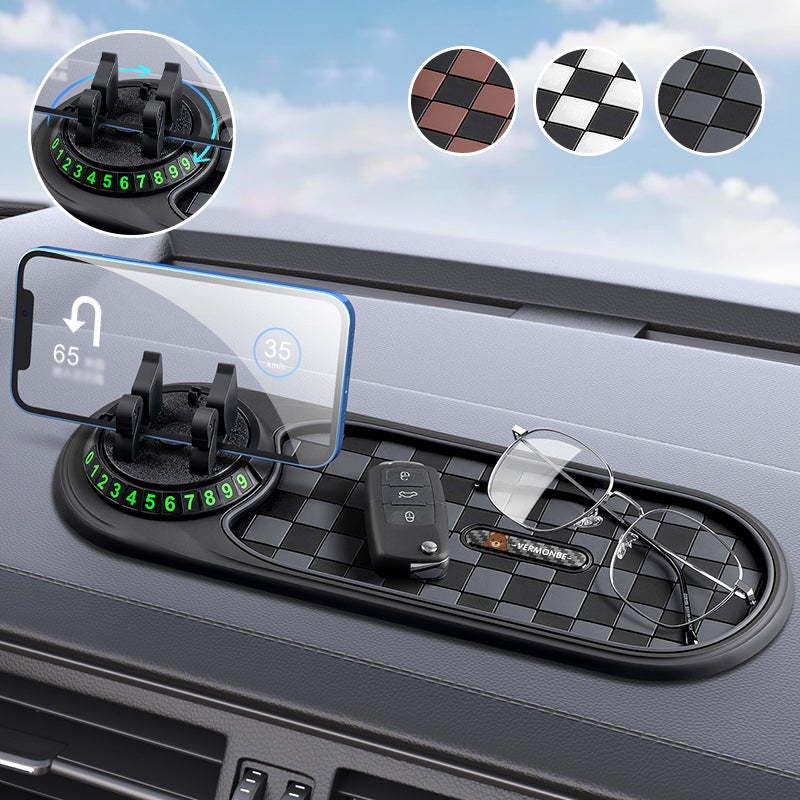 🚗✨ Alfombrilla Antideslizante para Salpicadero con Soporte para Teléfono 📱🔥 ¡Mantén tu coche organizado y tu teléfono siempre a la mano! 🚙💨