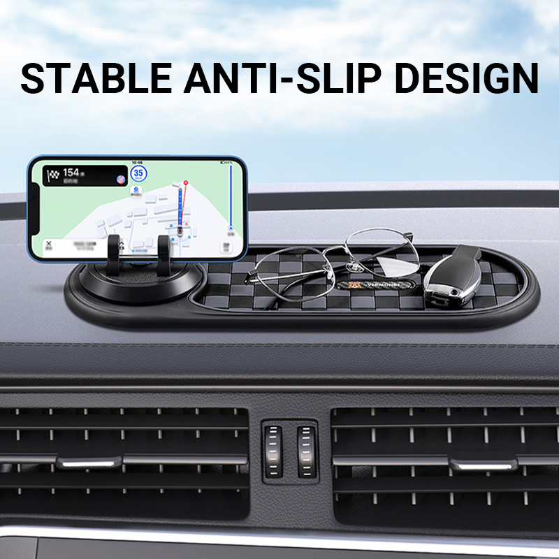 🚗✨ Alfombrilla Antideslizante para Salpicadero con Soporte para Teléfono 📱🔥 ¡Mantén tu coche organizado y tu teléfono siempre a la mano! 🚙💨