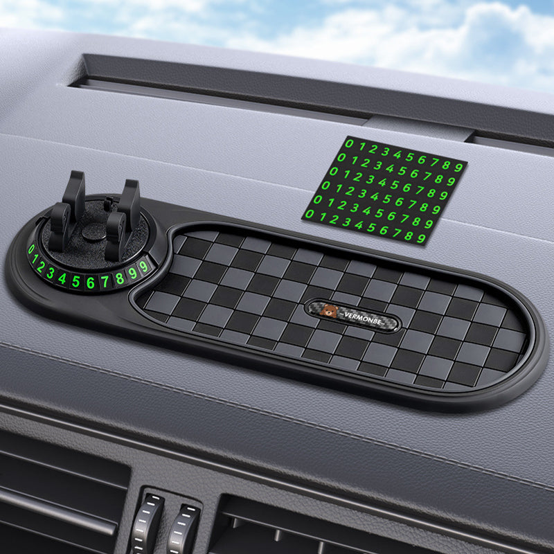 🚗✨ Alfombrilla Antideslizante para Salpicadero con Soporte para Teléfono 📱🔥 ¡Mantén tu coche organizado y tu teléfono siempre a la mano! 🚙💨