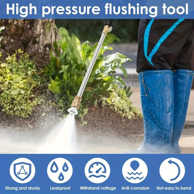 ⏰🔥 ¡50% DE DESCUENTO POR TIEMPO LIMITADO! 💦 Pistola de Agua a Alta Presión – 3 Boquillas Intercambiables y Aleación de Aluminio Resistente 🚗🌿