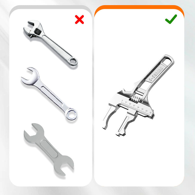 🔥🔧 Llave de Fregadero Reversible – Apertura Ajustable 6-68 mm para Reparaciones Fáciles y Rápidas 🛠️🚰