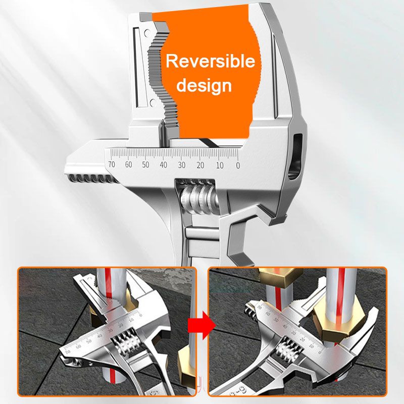 🔥🔧 Llave de Fregadero Reversible – Apertura Ajustable 6-68 mm para Reparaciones Fáciles y Rápidas 🛠️🚰