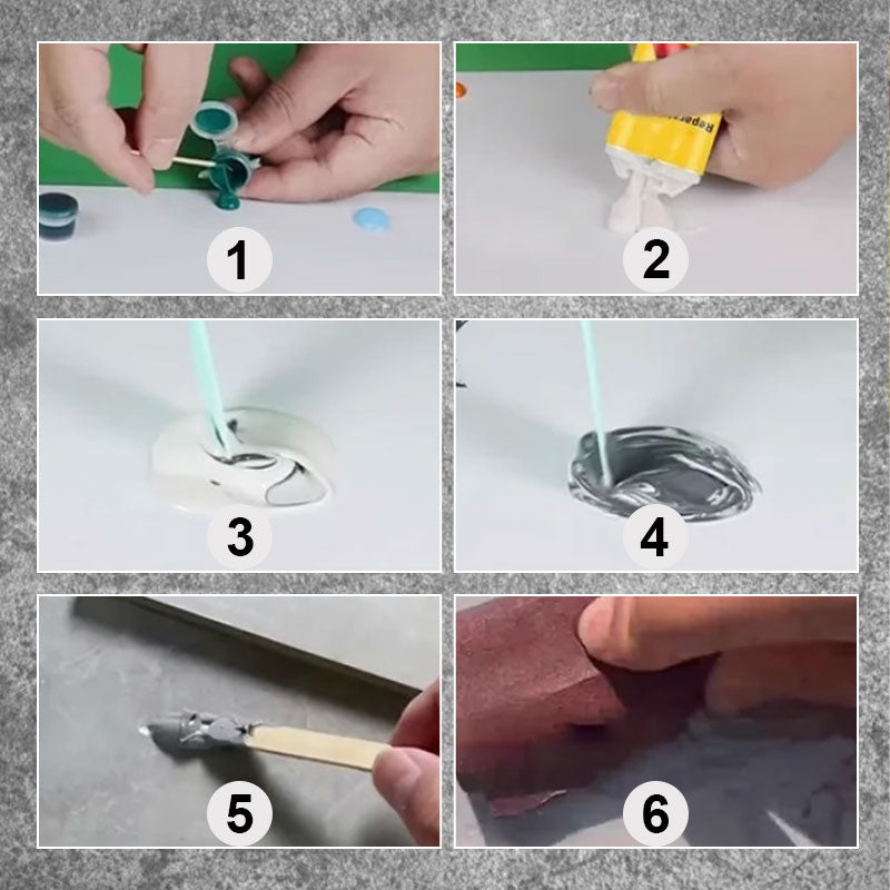 🛠️ Kit Multifuncional de Reparación para Grietas en Baldosas y Piedra – Restaura y Sella sin Obras, Resistente al Agua 💧✨