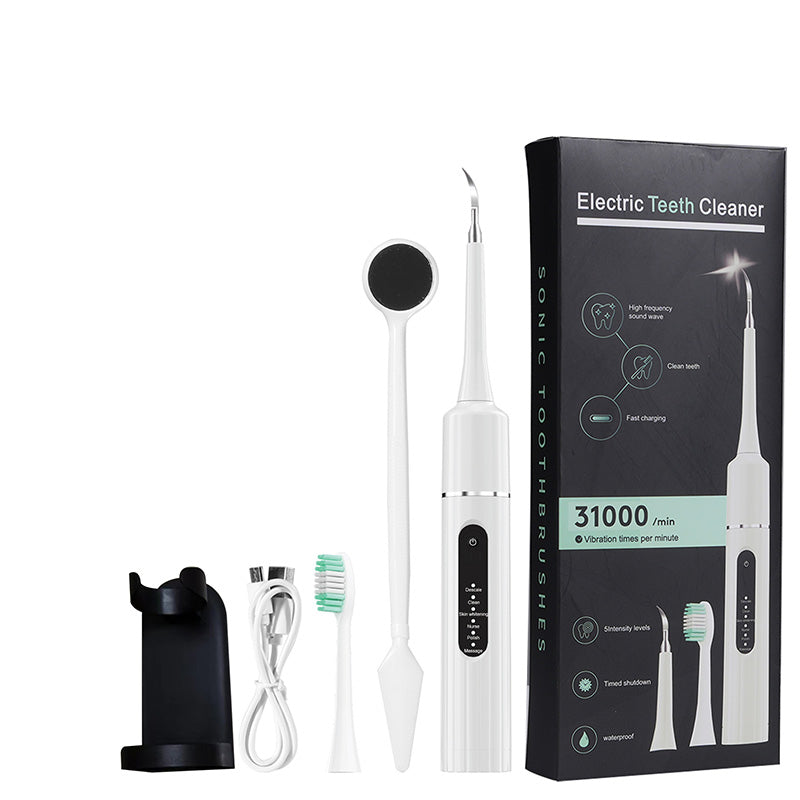 🦷✨ Limpiador Dental Ultrasónico 5 en 1 – 3 Velocidades Ajustables para Limpieza Profunda y Suave 💦📦