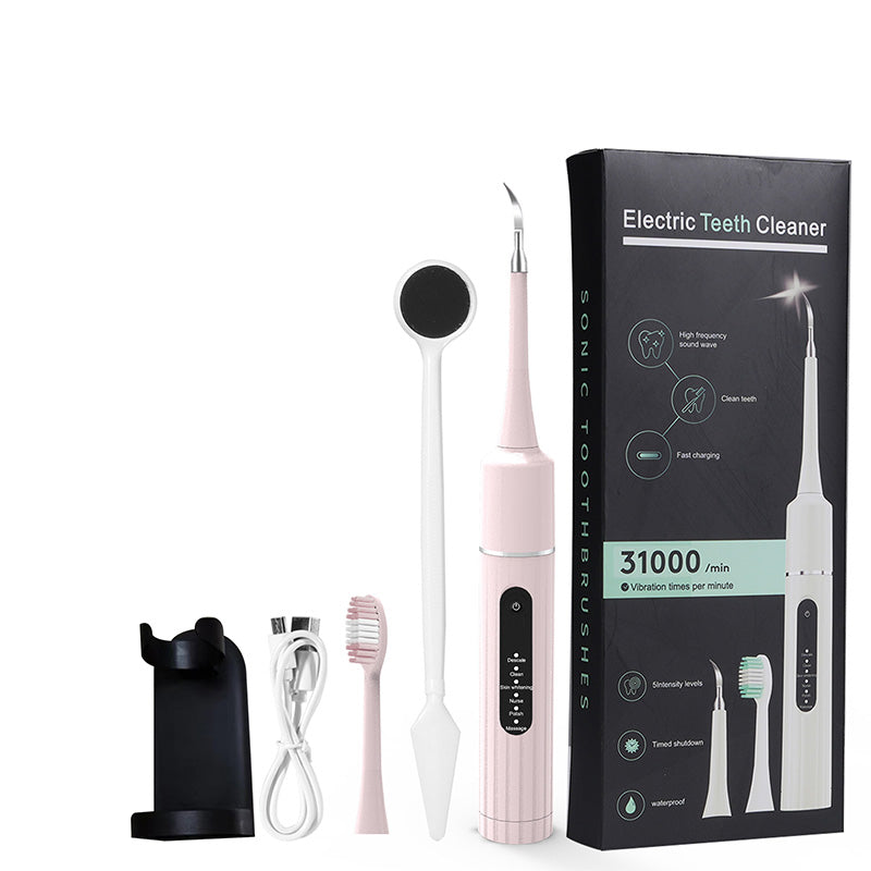 🦷✨ Limpiador Dental Ultrasónico 5 en 1 – 3 Velocidades Ajustables para Limpieza Profunda y Suave 💦📦